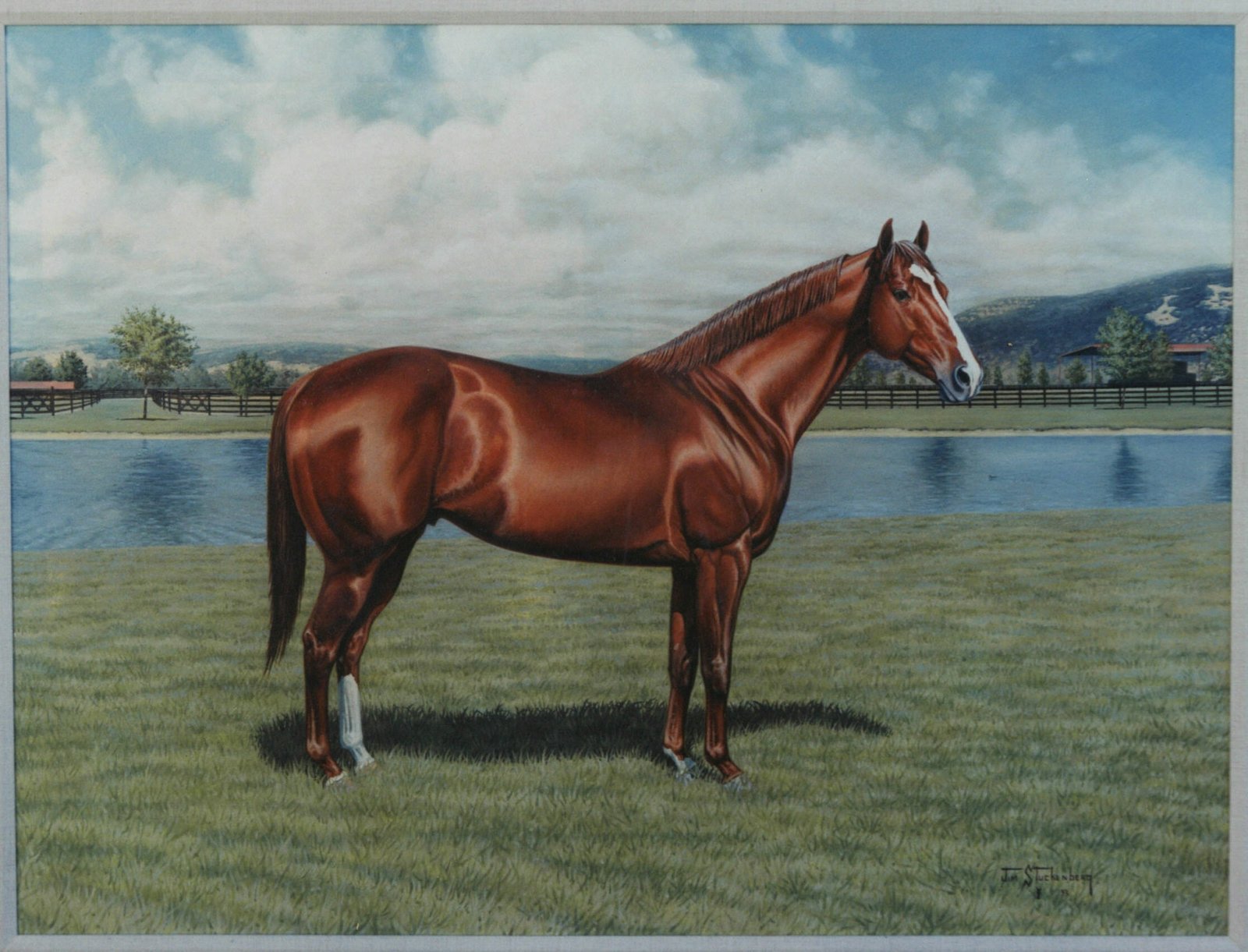 A chestnut horse painting by Jim Stuckenberg